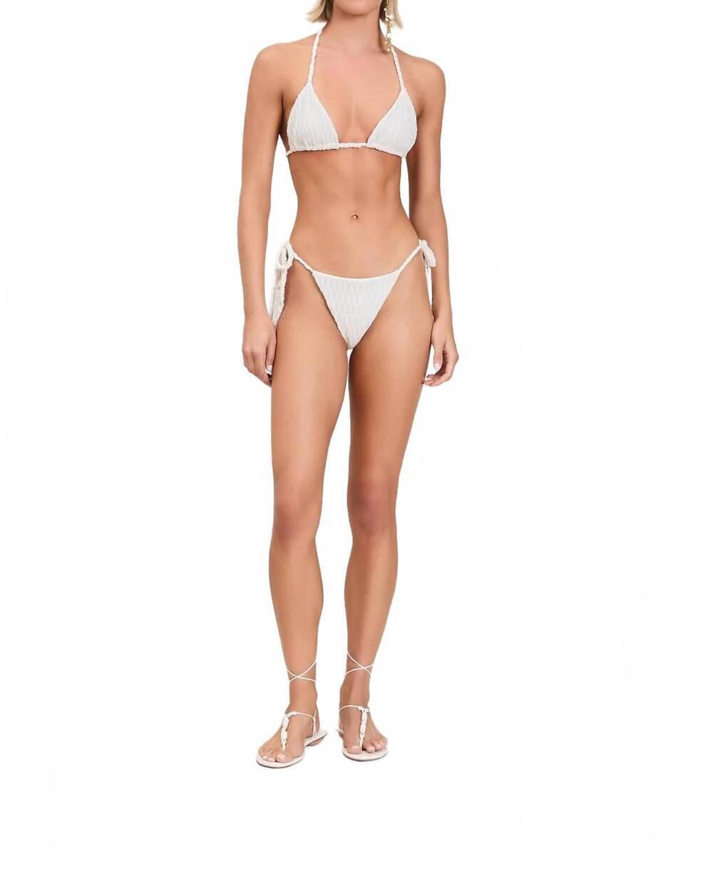 NEW DEVON WINDSOR rory bikini top in ecru